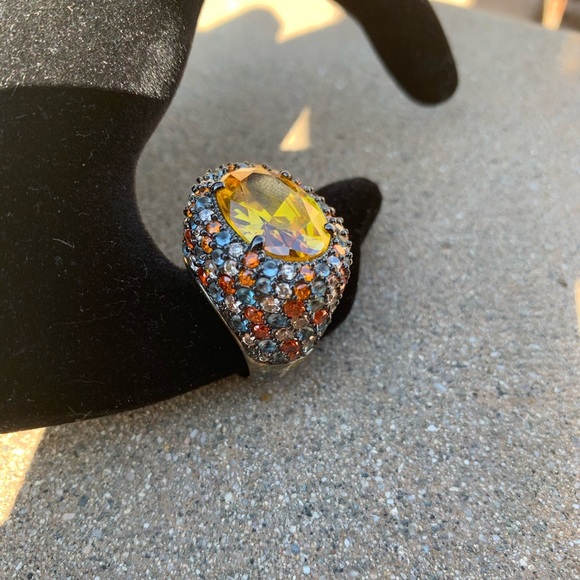 š„REAL COLLECTIBLES COLORS OF SAPPHIRES RINGš„ - Picture 2 of 3